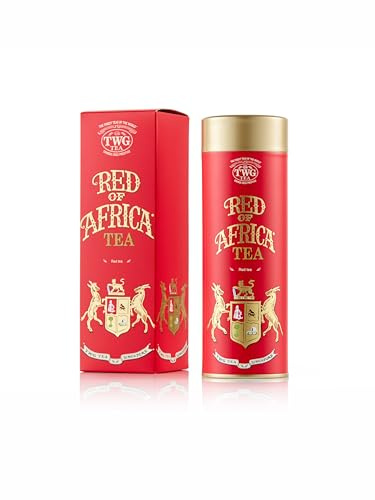 TWG Tea | Red of Africa Tea | Tè Rooibos | Foglie di Melissa e Calendula | Latta Haute Couture, 100G | Set Regalo