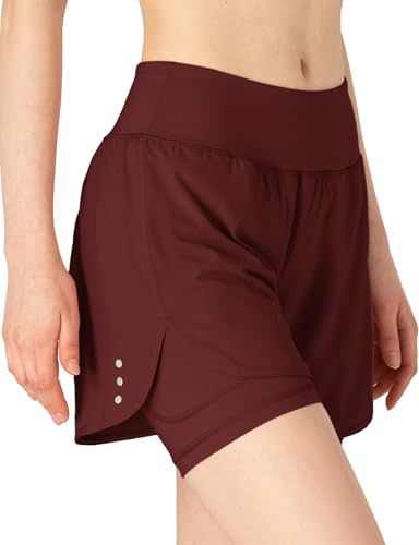 donhobo dam sportshorts sommar 2 i 1 korta byxor snabbtorkande löparshorts fitness yoga jogging träning sportbyxor