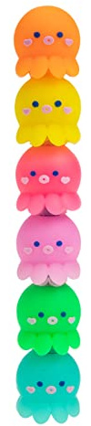 NUOBESTY Textmarker Bunte Krake Formte Highlighter Nette Silikonkrake Highlighter- Stifte Kunst Marker Stifte Kunst- Farbmarkierer Für Malbuch Scrapbook Fotoalbum Farbmarker Stift