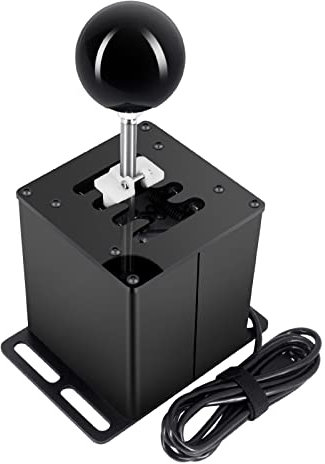 XBERSTAR Driving Force Shifter for Logitech G29/G27/G25/G920, PC USB H Gear Shifter for Thrustmaster T300RS Racing Steering Wheel Sequential H Gear Shifter (Black 7+R)