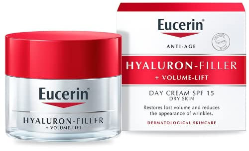 Eucerin Hyaluron Filler + Volume-Lift Anti-Ageing Day Cream, Hydrates Dry Skin with SPF 15, 50ml