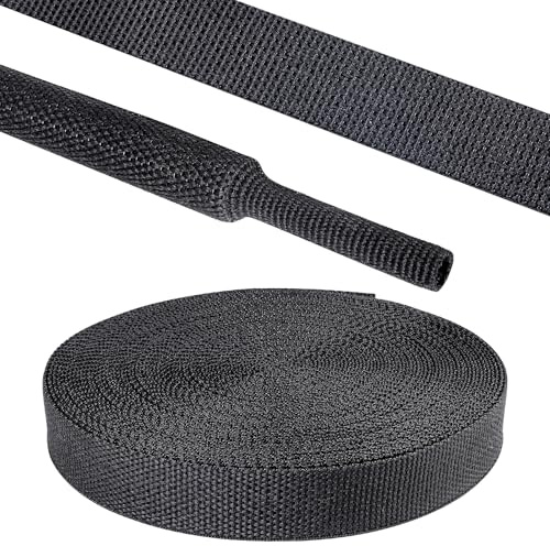 Sonoreboom 2 in 1 Heat Shrink Braided Sleeving Fabric Tubing-Ideal fit Irregular Shape Hose/Cable/Wire (3/8(10mm), 22FT)