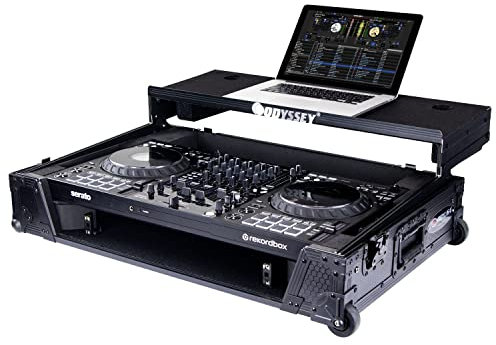 ODYSSEY 810GSFLX101UM2 Hexagon Industrial Board Glidestyle Case für DDJ-FLX10 mit Rollen und 1U Rack