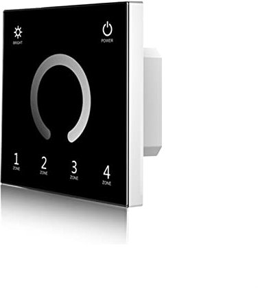 LAZIRO LED-Leiste Dmx512. Dimmer 220V Wandmontage-Touch-Panel 2. 4g rf. Drahtloses Einzelfarbstring-Band dim DMX Meister (Color : T11 Black)