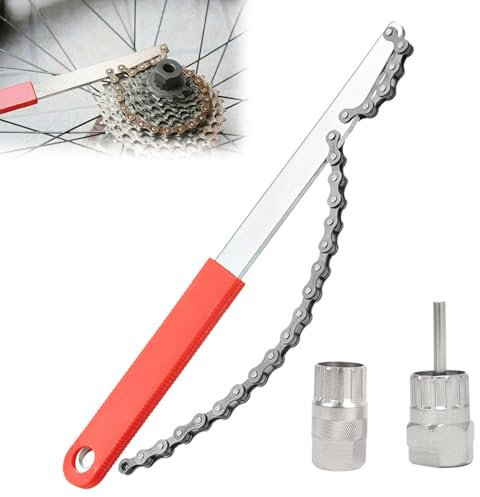 Helweet Bike Cassette Removal Tool, Bicycle Sprocket Removal Tools, Freewheel Remover Wrench, Chain Whip Tool, Sturdy Durable and Not Easy to Bend, Suitable for Bicycle Repair, 3 Pcs