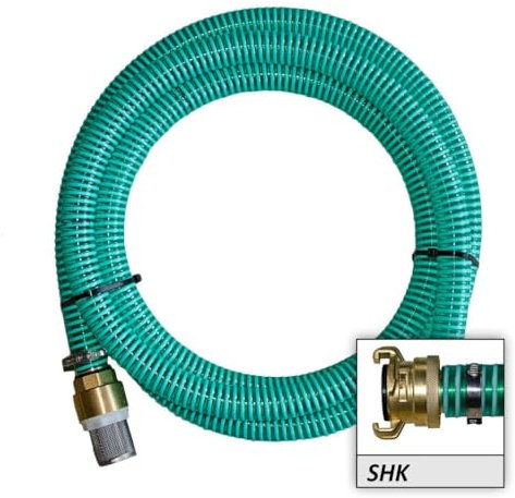Sauggarnitur 20m lang 1 Zoll, NW 25mm, Saugschlauch garnitur 1 Zoll, Saugschlauch, Ansauggarnitur mit Saug- und Hochdruckkupplung passend zum System Geka inkl. Kupplung IG 1 Zoll