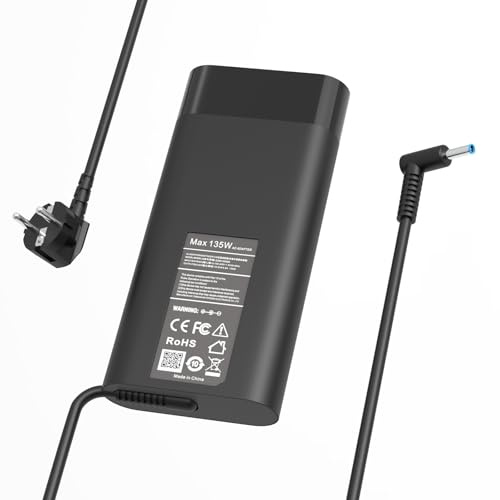DECSZDY Alimentation pour Ordinateur Portable 135W Compatible HP Spectre X360 2-en-1 16 15 15-eb1 16-c000 Pavillon X360 2-en-1 15 17 Envy 14-EB 15-ep1 ZBook 15 15u Studio G3 X2 G4 TPN-CA13 TPN-DA11