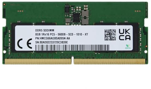 SK Hynix 8GB (1x8GB) DDR5 5600MHz PC5-44800 SODIMM 1Rx16 CL46 1.1v HMCG66AGBSA095N Notebook Laptop RAM Memory Module Upgrade Adamanta