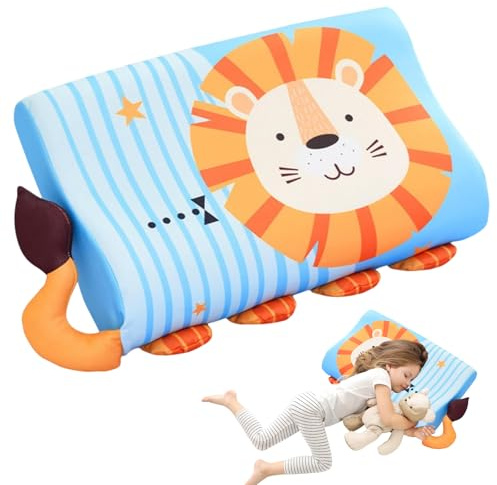 Roinaid Atmungsaktives Kinder Bett Kissen, Weicher Gedächtnis Schaum Bequeme Baumwolle Kinderkopfkissen Atmungsaktives Kinder Bett Kisse 46 X 26 X 7/5 cm, Geeignet für Kleine Kinder zum Schlafen