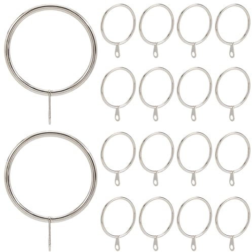 SOFPLATE 28 pz Anelli per Tende In Argento Anelli per Tende con Occhielli In Metlega Appeso 1.5 pollici Rotondo In Ferro per Tende Gancio Scorrevole Asta Accessori per Fai Da Te Finestra Scorrevole Pi