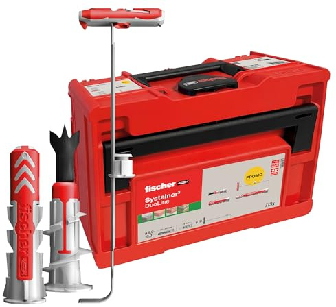 fischer DuoLine Systainer-Box M137, 713-teiliges Dübelset, 6-10 mm Durchmesser, 30-80 mm Länge, DuoPower, DuoTec und DuoBlade für mehr Funktion, Leistung und Sicherheit, für Profis und Heimwerker