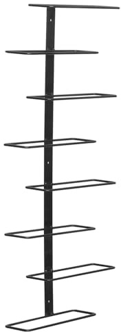 Marvin Mobile Cantinetta Vini in Ferro e Legno GRANCRU Cantina Porta Bottiglie Vino Scaffali da Terra per Casa Cucina Enoteca (9.5X32.5X80.5H)