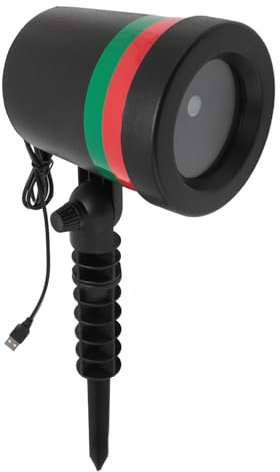Outdoor Projector Lamp, 110‑240V Ground Spike Projection Light Set for Lawn Courtyard (GB Plug)