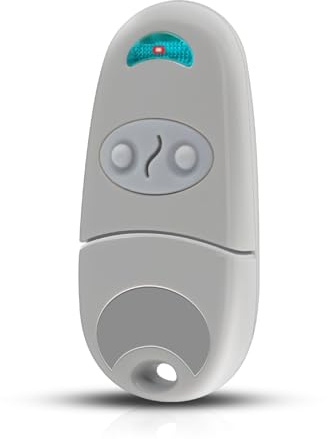 Télécommande Portail 433.92MHz pour Remplacement et Famille, 2 Canaux Clonage Rapide 50m Portée, Compatible avec TOP-432EV/TOP-432EE/TOP-432NA (Lot de 1)