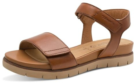 Tamaris Comfort dam kil/platat sand multijusterbar kilsandaler, konjak NAP uni, 39 EU
