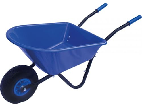 Pro-BAU-Tec Kinderschubkarre 20 l | Schubkarre für Kinder 40 x 39 x 105 cm | blau