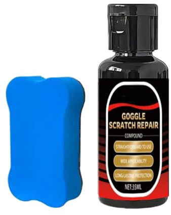 Removedor de rayones de motocicleta - Compuesto pulidor de visera de casco de 35 ml | Kit de reparación de arañazos para gafas | Restaura la claridad de los cascos, protectores faciales, scooters