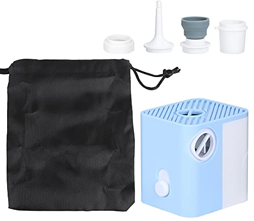 Miniluftpump Bärbar uppblåsare Luftmadrasspump Yogaboll Luftbädd Batteridriven Lättvikts ABS-material 170g 4 munstycken för utomhuscamping hemmabruk