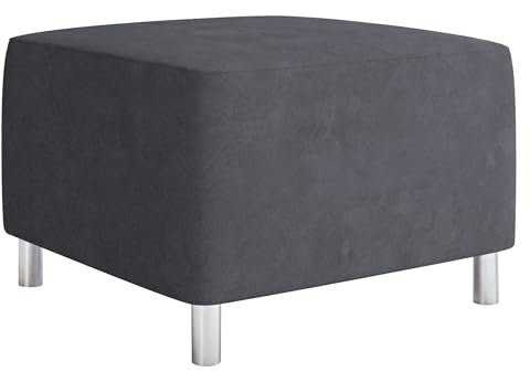 Mirjan24 Moderner Polsterhocker Dover, Sitzhocker Hocker Sitzbank Fußbank Pouf Farbauswahl (Alova 36)