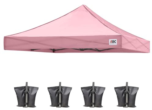 ABCCANOPY Pop-Up-Pavillon-Ersatzbezug für Pavillon, 3 x 3 m, 100% wasserdicht, wählen Sie mehr als 18 Farben, Bonus 4 x Gewichtssäcke (hitzeversiegelte Naht)