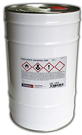 Disolvente Universal 2000 Nazza | Alto poder Diluyente | Especial para pinturas sintéticas y poliuretanos | Envase Metálico de 25 Litros
