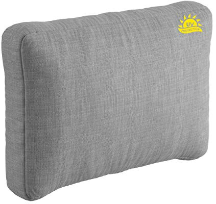 sunnypillow Palettenkissen Outdoor, wasserdicht, UV-lichtecht - Rückenkissen 60x40x20cm - Palettenauflage für Palettensofa für Haus und Garten - Palettenpolster für Palettenmöbel - Kissen Grau