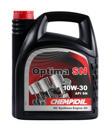 CHEMPIOIL Motoröl 10W-30 Optima Motor Öl ACEA A3/B3 API SN SN 5L Kompatibel mit VW Golf IV Schrägheck 1J1 Golf V Schrägheck 1K1 POLO 9N TOURAN 1T1, 1T2 Passat Variant 3C5