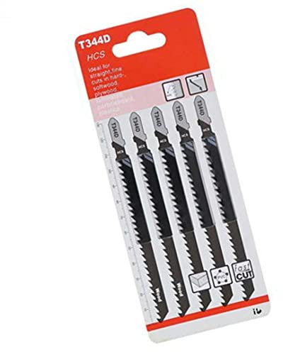 5 Pack Jigsaw Blade Cutting Wood Sheet Panels Extra Long 152mm Woodworking Tool for Fast Straight Cutting