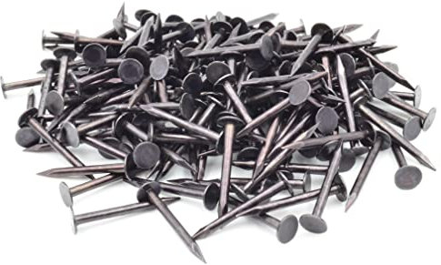 Design61 Kammzwecken 1,7 x 20 mm Nagel Nägel Großer Rundkopf Lange Scharfe Spitzen gebläut 100g ca. 230 Stück