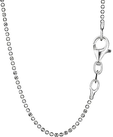 NKlaus Collier 38cm boule diamantée en argent 925 Collier femme 1,2mm de large 8155