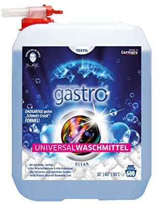 Schilling's gastro Global Universal Waschmittel flüssig, Kanister mit Auslasshahn (1 x 600 Waschladungen) (Ocean 6 Liter)