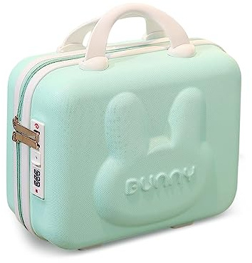 Balakaka Vanity Rigide Femme, Case ABS Trousse à Cosmétiques avec Serrure à Combinaison, Portable Imperméable de Voyage pour Femmes, Cadeau de Fille Vert Menthe