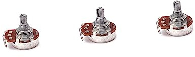 Vaguelly 3 Stück Verstärker Für E-Gitarre Lange Achse Keramikbecken 500 K Kurzes Spiel Digitales Potentiometer Verstärker Elektrische Gitarre Potentiometer Gitarre Push- Und