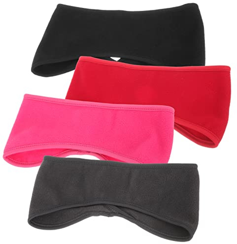 WRITWAA Fascia Invernale Antivento in Pile Traspirante 4 Pezzi, Fascia Protettiva Per Orecchie Unisex Per Ciclismo e Attività Outdoor