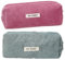 GmwyCzV 2 Stück Pencil Case Cord-Stoff, Waschbar Stiftemäppchen, Tragbares Federmäppchen mit Praktischem Reißverschluss, Aesthetic Federmäppchen, für Teenager Männer Und Frauen (Dunkelrosa+Hellblau)