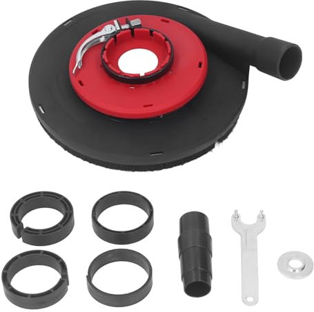 9 Zoll Absaughaube Winkelschleifer, Universal Absaughaube für Winkelschleifer Absaugung zum Staub-Absaugen beim Schleifen mit Diamantschleifteller 230 mm
