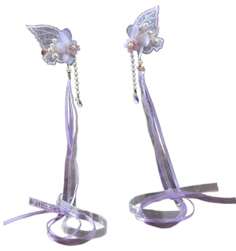 Haarclip Schmetterling 2000er Jahre Ribbon Cottagecore Blumen Schmetterling Flacher Clip Cottagecore Haarnadel Elegante Haarclip Für Bündel