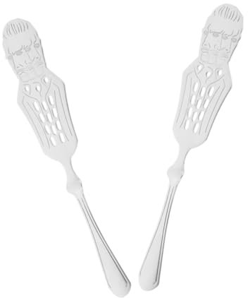 UKCOCO 2piezas Cuchara De Absenta De Acero Inoxidable Cuchara Para Terrones De Azúcar De Absenta Filtro De Malla Versátil Para Servir Cubitos De Hielo Cocina
