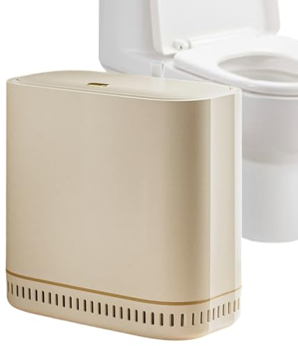 Générique Petite Poubelle Avec Couvercle Pour Salle De Bain - Poubelle Couverte pour Salle de Bain - Corbeille à Ordures à Couvercle Press-Top à Fermeture Automatique pour de, Buanderie, WC, Bureau e