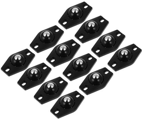 SHINEOFI 12pcs Self-adhesive Mini Swivel Caster Wheels 360° Rotation Sticky Pulley for Furniture Storage Box Trash Can Bottom Wheel Household Moving Base
