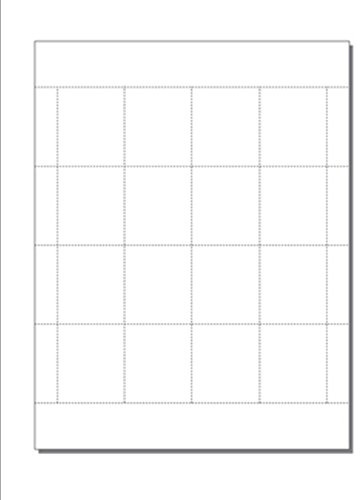 Print-Ready Game Cards (2-1/8 x 1-13/16), 16-UP, Perfed for Separation on 8-1/2 x 11 White 67lb Vellum Paper - 250 Sheets (4,000 Cards)
