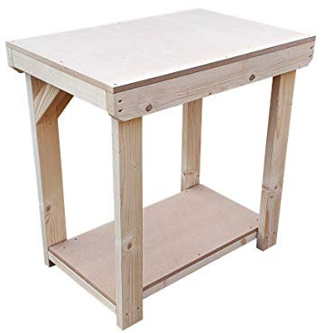 Arbor Garden Solutions Wooden WorkBench 18mm MDF top, heavy-duty garage table (5ft)