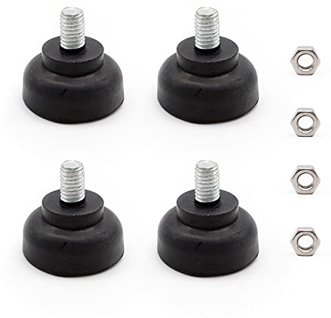DEANKEJI 4 Stück M8x35mm Stellfuss M8, Schwarz Moebelfuesse M8