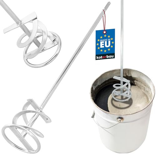 KOTARBAU® Mörtelrührer Spiralmischer 100 mm für Zement Putz Gips Farben Rührkorb Wendelrührer Rondenrührer Farbrührer Rührquirl Gipsrührer SDS Plus