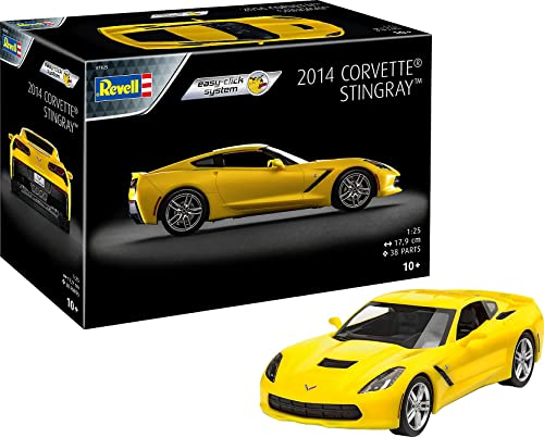 Revell Easy-Click 07825 2014 Corvette Stingray 1:25 Scale Unbuilt/Pre-coloured/Click-Together (Non-Glue) Plastic Model Kit