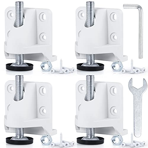 Skelang 4 Pcs Niveleur de Levage, niveleur de Pied de Meuble, Pieds de nivellement avec Contre-écrou et vis pour établi, Table, Armoire, capacité de Chargement 272kg par Pied de nivellement