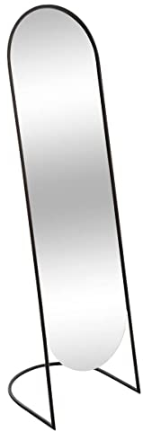 ATMOSPHERA CREATEUR D'INTERIEUR - Specchio Free Standing “Nero” - Cornice in Metallo Nero - Design Minimalista - H140cm