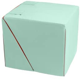 Kletterkeil 2 in 1, Indoor-Rutsche, Tisch, Ottoman Pouf, Rennstrecke (Sky Blue + Red)