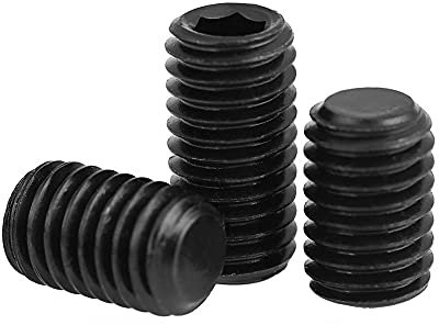 100 Stück M3×12mm 12.9 Grade Legierung Stahl Grub Schrauben Inbus Sockel Set Schrauben, flache Punkt Set Schraube, metrische Oberschraube, Stoppschraube DIN916