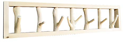 YHJZSM Towel Rack Wall Mount Airer,Towel Rack,Suithole with Hooks,Bathroom,Kitchen,Cloak,Stylish Bamboo Base/50 * 70Cm/5 Hook needed (70 * 17Cm/7 Hook)